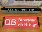 Ny Nyc Subway Roll Sign R16 Nycta 1969 Qb Train Broadway Via Bridge 2 Line Color