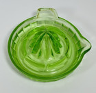 Vintage Uranium Green Depression Glass Lemon Juicer