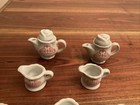 Vintage Porcelain Pretend Play Tea Set With Butterfly Plates 15 Pieces