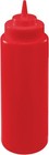 Squeeze Bottle  32 Ounce  Wide Mouth  Plastic  Red  6 Pieces unit 