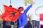 For Kids Superhero Cape And Mask Super Heros Cosplay Costumes Halloween Dress Up