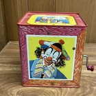 Mattel 1950s All Metal Clown Tin Toy Jack In The Music Box Mpn 507 230