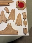 Vintage Brio Wooden Railway Train Track Wood Lot Assorted Track Segments 52 Pcs