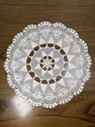 Vintage Cream White Cotton Handmade Crochet Lace Doily 12   