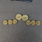 Oscar De La Renta Blazer Buttons Metal Shank Set 8 Brass Tone Crest Replacement