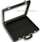 X-large 144 Ring Black Glass Top With Handle Portable Sales Display Storage Case