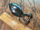 Vintage Bronze Single Egg Shaped Block 1 1 2  Pulley 3 8  Line W nice Patina