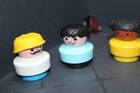 Fisher Price Vintage Chunky Little People Lot Of 6 Used Free Shipping
