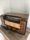 Vintage Rca Victor 1946 Tube Radio Model 66x3 Tiger Stripe Wood Cabinet Works