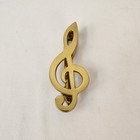 Vtg Solid Brass Treble Clef Door Knocker Music Note Home Decor Entryway Classic