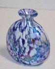 Vintage Blue   White Art Glass Vase
