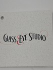 Glass Eye Studio Blown Art Glass Ornament Teardrop Iridescent Blue Green Purple