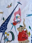 1950   s Musicians Of The Jungle Novelty Mid Century Barkcloth  Era Vintage Fabric