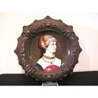 Pair Of Antique Bronze Mounted Hand Painted Porcelain Plates