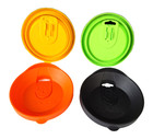 Tervis Tumbler  Travel Lid With Slider 16 Oz Green Black Yellow Orange 4 Pack