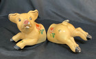 Ceramic Pig Vintage Bookends