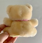 Vtg Russ Berrie 4    Teddy Bear Cream Pink Plastic Nose 