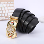 Genuine Leather Mens Ratchet Belt Belts For Men Adjustable Automatic Buckle