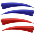 4 Pcs  red And Blue  Car Window Curved Dent Repair Tool  Plastic Wedge 
