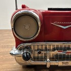 Vintage Randix Red Cr-57 Chevy Am fm cassette Radio W cord Antenna Tested Works