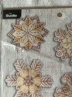 Vtg  Bucilla Felt sequin    white Christmas    Ornament Kit   Set Of 6 