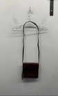 Nwt Handcrafted Indian Burgundy Leather Silk Embossed Crossbody Purse Bag