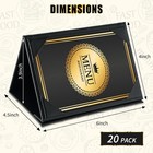 Table Tent Triangle Menu Holders 4  X 6   20 Pack 3-side Leatherette Picture