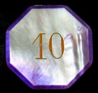 Vintage Casino 10 Value Mother Of Pearl Radiant Lavander 40mm Poker Chip 