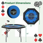 48  Foldable Poker Table For 8 Players Portable Blackjack Texas Hold   em Table