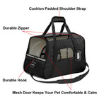 Pet Dog Cat Carrier Bag Soft Sided Comfort Travel Tote Case Airline Approved Us