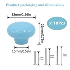 Octinpris Blue Dresser Knobs 10 Pack Ceramic Cabient Blue-10pack  Blue-10pack