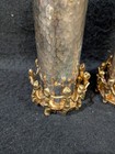 Bier Sterling Silver Sculptural Shabbat Candlesticks Partial Gilt 4 5 8 t 2 25 w
