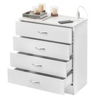 Fch Chest Of Drawers Dresser 4 Drawer Cabinet Bedroom Storage Furniture White