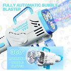 Fully Automatic Bubble Machine Gun  Bubble Gun Kids Toy  Colorful Led Lights