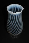 Fenton French Opalescent Spiral Optic Swirl Hurricane Lamp Shade