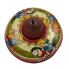 Vintage Tin Litho Spinning Top Toy Usa Children Animal Graphics Works