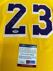Lebron James Signed Los Angeles Lakers Home Jersey Coa Psa dna