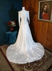 Beautiful Alfred Angelo Wedding Dress Size 10 Satin Full Skirt Jewel Neckline 40