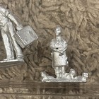 Vintage Lead Figures Lot Of 4 Unpainted Mom Dad Son Dog Milkman Neighborhood