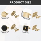 Comnico 4 Pairs Cufflinks For Men Classic Tone Cuff Links One Size  Glod