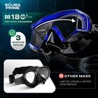 Scuba Diving Mask Tempered Glass Three Window No Leak Blue Pmskblu Prime Pano