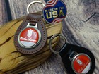 New Rare Vintage 1970s Oldsmobile Cutlass Supreme Leather Key Chain Ring Fob Nos
