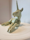 Rutledge Unicorn Pale Green Freeman Mcfarlin Signed Figurine 60s 70s Rare Color