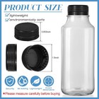 Rozer 50 Pcs Black Plastic Bottle Caps 38mm For Empty Juice Bottles