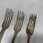 Lot Of 3 Vintage 1847 Rogers Bros Is Silverplate Fork Art Deco Pattern Flatware