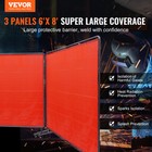 Vevor Welding Screen With Frame 3 Panel 6  X 8  Welding Curtain Screen 12 Wheels