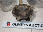 Antique Gold Wash 3 Footed Iron Lotus Collectible Cigar Ashtray