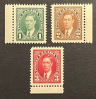 Travelstamps  Canada Stamps Scott  231-233 Mint Original Gum Mnh Og
