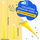 6 Pieces Collapsible Stadium Horn 24 Inch Plastic Trumpet Horn Stadium Horn N   