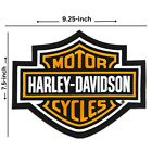 Harley Davidson Large 9 25  Bar   Shield Patch Embroidered Sew-on iron Free Ship
